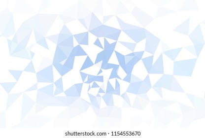 Light BLUE vector triangle mosaic template. Colorful abstract illustration with triangles. Brand new design for your business.