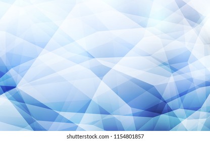 Light BLUE vector triangle mosaic cover. Elegant bright polygonal illustration with gradient. Brand new design for your business.