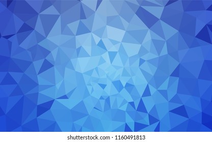 Light BLUE vector triangle mosaic template. Shining colorful illustration with triangles. Completely new template for your banner.