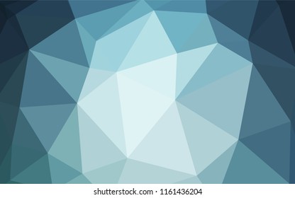 Light BLUE vector triangle mosaic template. Triangular geometric sample with gradient.  Best triangular design for your business.