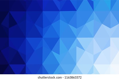 Light BLUE vector triangle mosaic template. Creative geometric illustration in Origami style with gradient. Polygonal design for your web site.