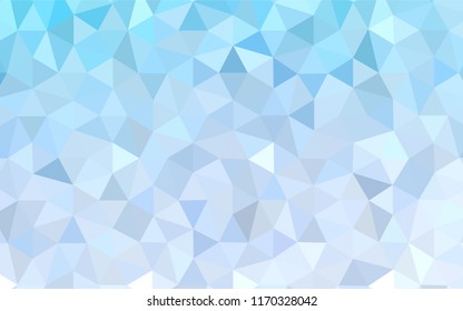 Light BLUE vector triangle mosaic texture. Triangular geometric sample with gradient.  Triangular pattern for your design.