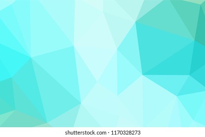 Light BLUE vector triangle mosaic texture. Creative geometric illustration in Origami style with gradient. Best triangular design for your business.