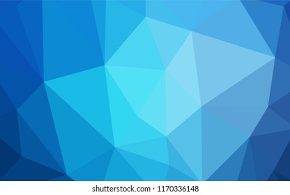 Light BLUE vector triangle mosaic cover. Shining colorful illustration with triangles. Brand new design for your business.