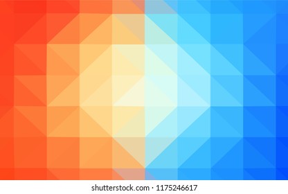 Light BLUE vector triangle mosaic cover. Glitter abstract illustration with an elegant triangles. Best triangular design for your business.