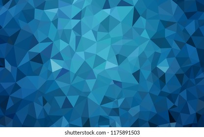 Light BLUE vector triangle mosaic texture. Shining polygonal illustration, which consist of triangles. Completely new template for your banner.