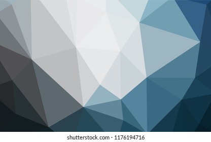 Light BLUE vector triangle mosaic texture. A sample with polygonal shapes. Triangular pattern for your design.