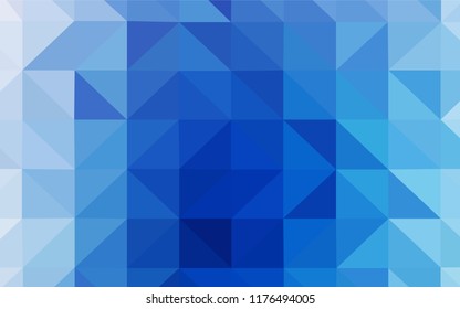 Light BLUE vector triangle mosaic template. Polygonal abstract illustration with gradient. Pattern for a brand book's backdrop.