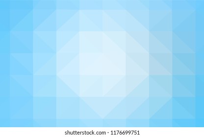 Light BLUE vector triangle mosaic texture. Triangular geometric sample with gradient.  Textured pattern for your backgrounds.