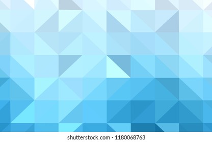 Light BLUE vector triangle mosaic cover. Glitter abstract illustration with an elegant triangles. New template for your brand book.