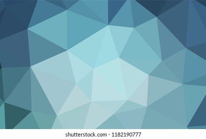 Light BLUE vector triangle mosaic cover. Geometric illustration in Origami style with gradient.  Brand new style for your business design.