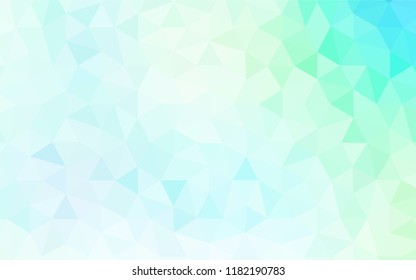 Light BLUE vector triangle mosaic texture. Polygonal abstract illustration with gradient. Brand new style for your business design.