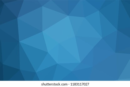 Light BLUE vector triangle mosaic cover. Colorful abstract illustration with triangles. A completely new design for your leaflet.