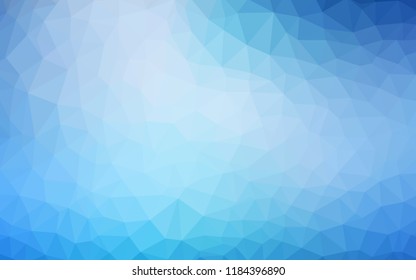 Light BLUE vector triangle mosaic texture. Modern abstract illustration with triangles. Brand new design for your business.