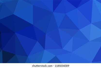 Light BLUE vector triangle mosaic cover. Creative illustration in halftone style with triangles. A completely new design for your leaflet.