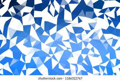 Light BLUE vector triangle mosaic cover. Colorful illustration in polygonal style with gradient. Brand new design for your business.