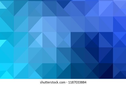 Light BLUE vector triangle mosaic texture. Colorful illustration in polygonal style with gradient. Brand new style for your business design.