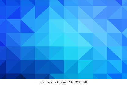 Light BLUE vector triangle mosaic texture. A completely new color illustration in a polygonal style. Template for cell phone's backgrounds.