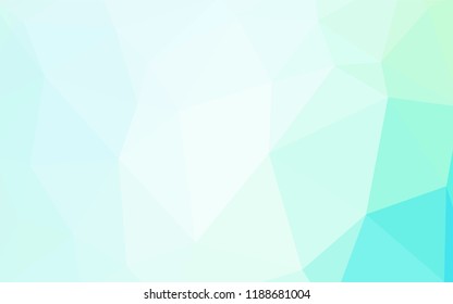Light BLUE vector triangle mosaic cover. A completely new color illustration in a polygonal style. Textured pattern for your backgrounds.