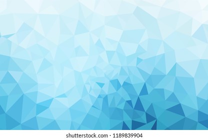 Light BLUE vector triangle mosaic texture. Creative illustration in halftone style with triangles. Best triangular design for your business.