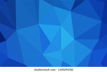 Light BLUE vector triangle mosaic template. Colorful illustration in polygonal style with gradient. Best triangular design for your business.