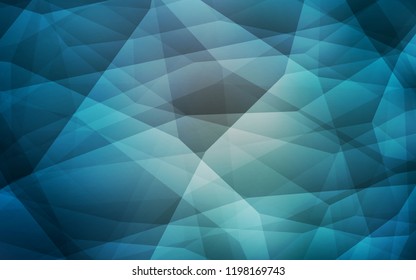 Light BLUE vector triangle mosaic template. Modern abstract illustration with triangles. Textured pattern for your backgrounds.
