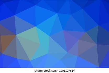 Light BLUE vector triangle mosaic texture. Geometric illustration in Origami style with gradient.  Completely new template for your banner.