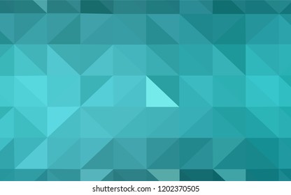 Light BLUE vector triangle mosaic cover. Creative geometric illustration in Origami style with gradient. Triangular pattern for your design.