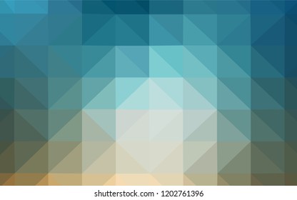 Light BLUE vector triangle mosaic template. Shining polygonal illustration, which consist of triangles. A new texture for your web site.