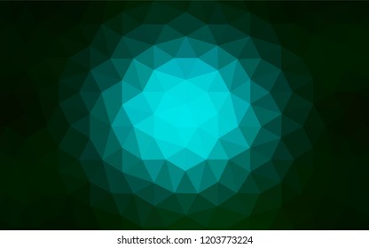 Light BLUE vector triangle mosaic cover. Triangular geometric sample with gradient.  Polygonal design for your web site.