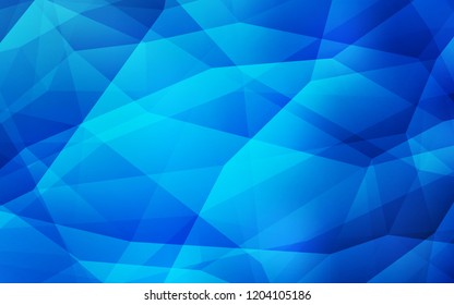 Light BLUE vector triangle mosaic texture. Shining polygonal illustration, which consist of triangles. Brand new design for your business.