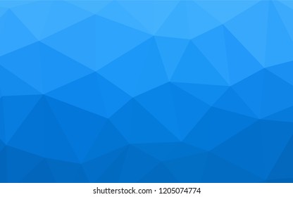 Light BLUE vector triangle mosaic template. Elegant bright polygonal illustration with gradient. A completely new design for your leaflet.