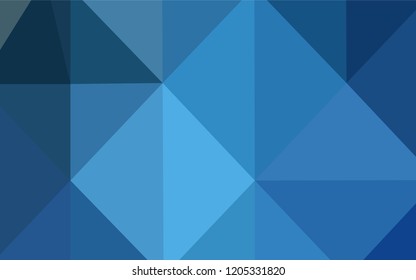 Light BLUE vector triangle mosaic texture. Polygonal abstract illustration with gradient. That pattern can be used as a part of a brand book.
