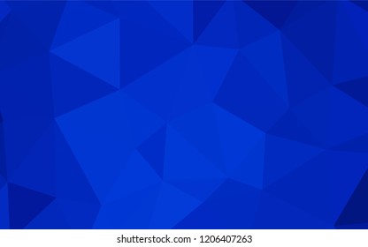 Light BLUE vector triangle mosaic texture. Creative illustration in halftone style with triangles. A completely new design for your leaflet.