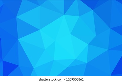 Light BLUE vector triangle mosaic texture. Shining colorful illustration with triangles. Pattern for a brand book's backdrop.