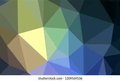 Light BLUE vector triangle mosaic cover. Colorful illustration in abstract style with triangles. Template for cell phone's backgrounds.
