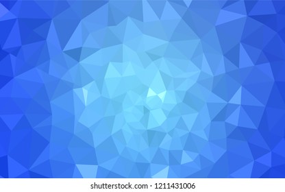 Light BLUE vector triangle mosaic cover. Creative geometric illustration in Origami style with gradient. A completely new design for your leaflet.