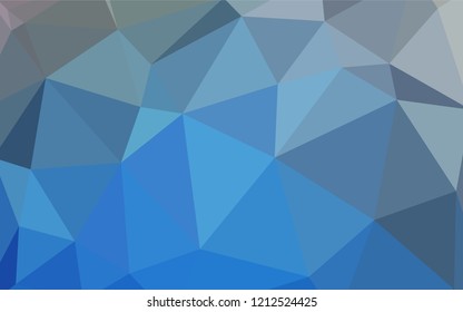 Light BLUE vector triangle mosaic template. Colorful illustration in polygonal style with gradient. A new texture for your web site.