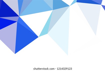 Light BLUE vector triangle mosaic texture. Colorful illustration in abstract style with triangles. A new texture for your web site.