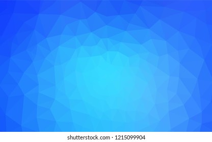 Light BLUE vector triangle mosaic cover. Colorful illustration in polygonal style with gradient. Best triangular design for your business.