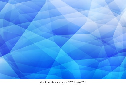 Light BLUE vector triangle mosaic template. Geometric illustration in Origami style with gradient.  A new texture for your web site.