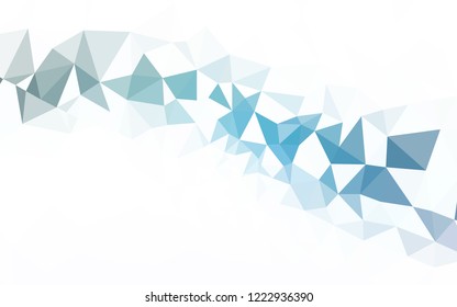 Light BLUE vector triangle mosaic texture. Elegant bright polygonal illustration with gradient. Triangular pattern for your design.
