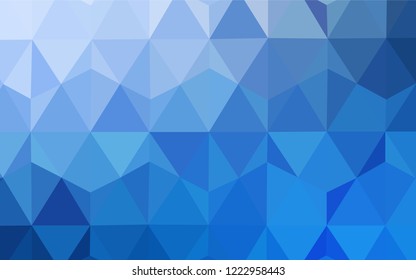 Light BLUE vector triangle mosaic cover. Glitter abstract illustration with an elegant triangles. Textured pattern for your backgrounds.