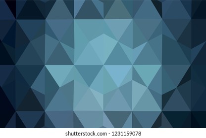 Light BLUE vector triangle mosaic template. Elegant bright polygonal illustration with gradient. Brand new design for your business.