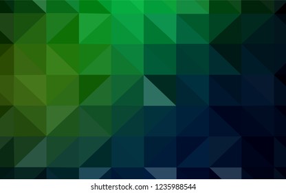 Light BLUE vector triangle mosaic cover. Modern abstract illustration with triangles. Polygonal design for your web site.