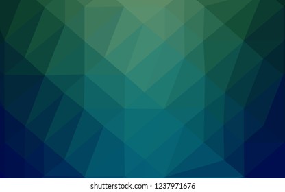 Light BLUE vector triangle mosaic cover. Colorful illustration in abstract style with gradient. Polygonal design for your web site.