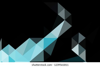 Light BLUE vector triangle mosaic texture. Modern geometrical abstract illustration with gradient. The best triangular design for your business.