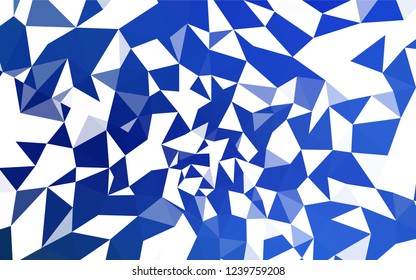Light BLUE vector triangle mosaic cover. Colorful abstract illustration with triangles. New template for your brand book.