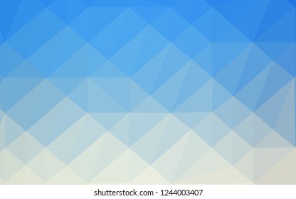 Light BLUE vector triangle mosaic texture. A vague abstract illustration with gradient. Brand new style for your business design.