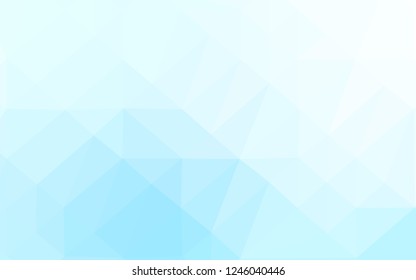 Light BLUE vector triangle mosaic template. Shining colored illustration in a Brand new style. Completely new template for your business design.